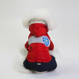 Max Dog Puppy Pet Hooded Down Jacket Coat Clothes Costume Winter Jumpsuit Red S