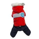 Max Dog Puppy Pet Hooded Down Jacket Coat Clothes Costume Winter Jumpsuit Red S