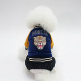 Max Pet Dog Sport Casual Clothes Peace Messenger Four-Legged Cotton Coat Blue L