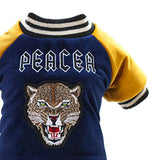 Max Pet Dog Sport Casual Clothes Peace Messenger Four-Legged Cotton Coat Blue L
