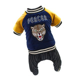 Max Pet Dog Sport Casual Clothes Peace Messenger Four-Legged Cotton Coat Blue L