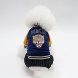 Max Pet Dog Sport Casual Clothes Peace Messenger Four-Legged Cotton Coat Blue L