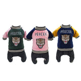 Max Pet Dog Sport Casual Clothes Peace Messenger Four-Legged Cotton Coat Blue L