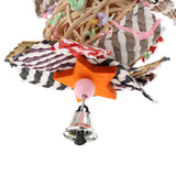 Max Hanging Ball Wood Bite Toy Parrot Chewing Toy with Bell Teeth Care 16cm