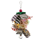 Max Hanging Ball Wood Bite Toy Parrot Chewing Toy with Bell Teeth Care 16cm