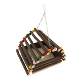 Max Pet Small Animal Hamster Cage Hanging Wooden Hammock with Removable Mat