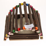 Max Pet Small Animal Hamster Cage Hanging Wooden Hammock with Removable Mat