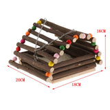 Max Pet Small Animal Hamster Cage Hanging Wooden Hammock with Removable Mat