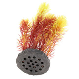 Max Artificial Plants for Aquarium Decorations Aquatic Plant Plastic Orange
