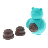 Max Bear Shape Dog Plastic Toy Molars Clean Teeth Bite Chew Play Toy Blue