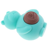 Max Bear Shape Dog Plastic Toy Molars Clean Teeth Bite Chew Play Toy Blue