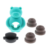 Max Bear Shape Dog Plastic Toy Molars Clean Teeth Bite Chew Play Toy Blue
