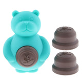 Max Bear Shape Dog Plastic Toy Molars Clean Teeth Bite Chew Play Toy Blue