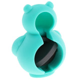 Max Bear Shape Dog Plastic Toy Molars Clean Teeth Bite Chew Play Toy Blue