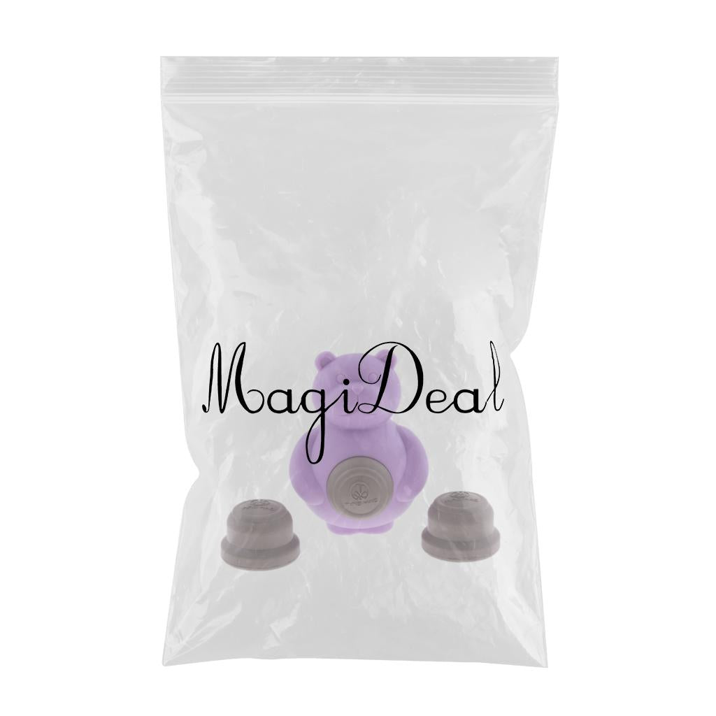 Max Bear Shape Dog Plastic Toy Molars Clean Teeth Bite Chew Play Toy Purple
