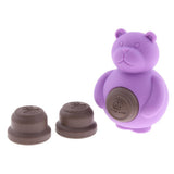 Max Bear Shape Dog Plastic Toy Molars Clean Teeth Bite Chew Play Toy Purple