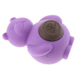 Max Bear Shape Dog Plastic Toy Molars Clean Teeth Bite Chew Play Toy Purple