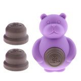 Max Bear Shape Dog Plastic Toy Molars Clean Teeth Bite Chew Play Toy Purple