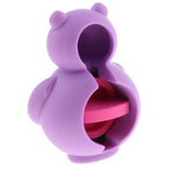 Max Bear Shape Dog Plastic Toy Molars Clean Teeth Bite Chew Play Toy Purple