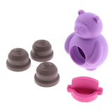 Max Bear Shape Dog Plastic Toy Molars Clean Teeth Bite Chew Play Toy Purple