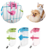 Max Adjustable Height Pet Dog and Cat Cage Water Bottle Dispenser Pink