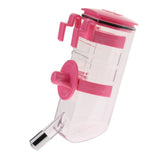 Max Adjustable Height Pet Dog and Cat Cage Water Bottle Dispenser Pink