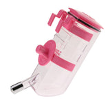 Max Adjustable Height Pet Dog and Cat Cage Water Bottle Dispenser Pink