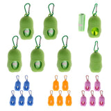 Max 5 Pcs Dog Pooper Bags Pet Dog Poop Dispenser Box Disposable Waste Bag Blue