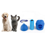 Max 5 Pcs Dog Pooper Bags Pet Dog Poop Dispenser Box Disposable Waste Bag Blue
