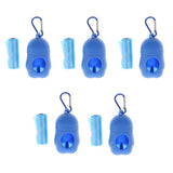 Max 5 Pcs Dog Pooper Bags Pet Dog Poop Dispenser Box Disposable Waste Bag Blue