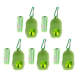 Max 5 Pcs Dog Pooper Bags Pet Dog Poop Dispenser Box Disposable Waste Bag Green