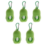 Max 5 Pcs Dog Pooper Bags Pet Dog Poop Dispenser Box Disposable Waste Bag Green