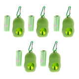 Max 5 Pcs Dog Pooper Bags Pet Dog Poop Dispenser Box Disposable Waste Bag Green