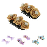 Maxbell 2Pcs Cute Flower Bow Candy Pet Dog Cat Puppy Grooming Hairpin Hair Clip  1