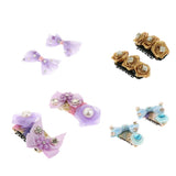Maxbell 2Pcs Cute Flower Bow Candy Pet Dog Cat Puppy Grooming Hairpin Hair Clip  1