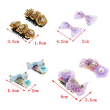 Maxbell 2Pcs Cute Flower Bow Candy Pet Dog Cat Puppy Grooming Hairpin Hair Clip  1