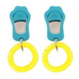 Maxbell 2Pcs Big Button Dog Cat Training Clicker, Clickers with Wrist Bands Blue