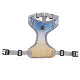 Max Adjustable Dog Chest Strap Harness Pet Dog Soft Fashion Vest L Yellow Blue