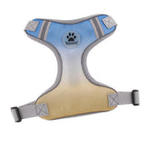 Max Adjustable Dog Chest Strap Harness Pet Dog Soft Fashion Vest L Yellow Blue