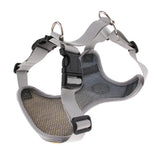 Max Adjustable Dog Chest Strap Harness Pet Dog Soft Fashion Vest L Yellow Blue