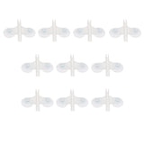 Max 10Pcs Aquarium Plastic Dual Suction Cup Clip Sucker Divider Support Holder