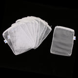 Max 10 Pcs Zipped Fish Tank Filter Material Mesh Bag Isolation Bag 15x20cm White