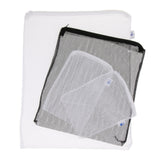 Max 10 Pcs Zipped Fish Tank Filter Material Mesh Bag Isolation Bag 15x20cm White