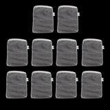 Max 10 Pcs Zipped Fish Tank Filter Material Mesh Bag Isolation Bag 15x20cm White