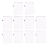 Max 10 Pcs Zipped Fish Tank Filter Material Mesh Bag Isolation Bag 15x20cm White