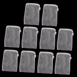 Max 10 Pcs Zipped Fish Tank Filter Material Mesh Bag Isolation Bag 15x20cm White