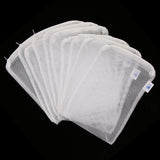 Max 10 Pcs Zipped Fish Tank Filter Material Mesh Bag Isolation Bag 15x20cm White