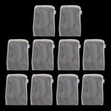 Max 10 Pcs Zipped Fish Tank Filter Material Mesh Bag Isolation Bag 15x20cm White