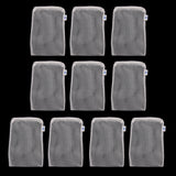 Max 10 Pcs Zipped Fish Tank Filter Material Mesh Bag Isolation Bag 15x20cm White