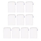 Max 10 Pcs Zipped Fish Tank Filter Material Mesh Bag Isolation Bag 15x20cm White
